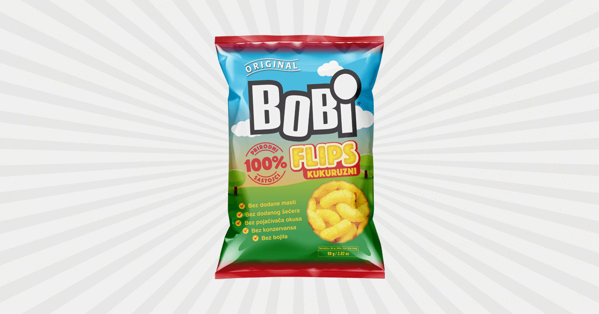 Bobi extruded corn snacks 80g Bobi Snacks d.o.o.